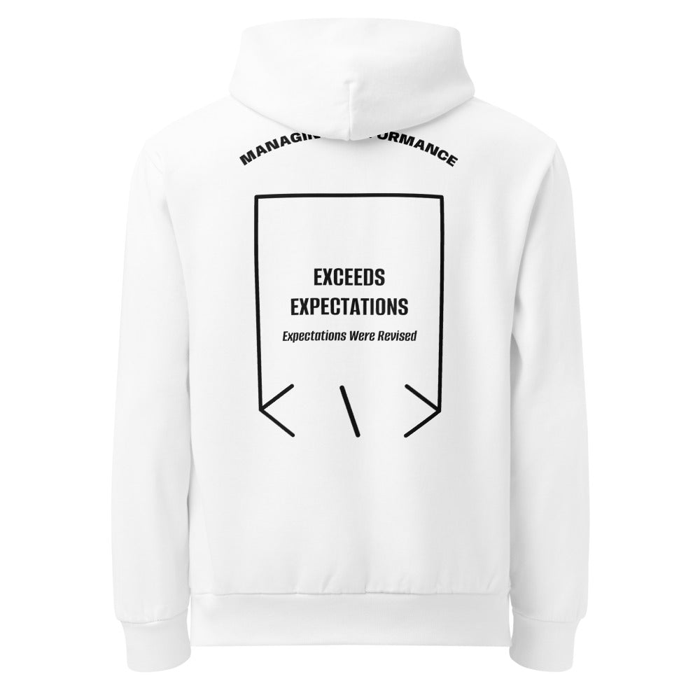 Exceeds Expectations — White Black back mockup