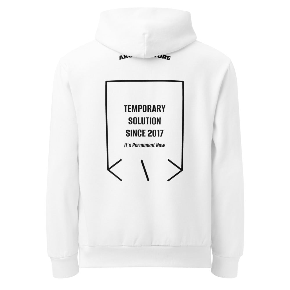 Temporary Solution Since 2017 — White Black back mockup