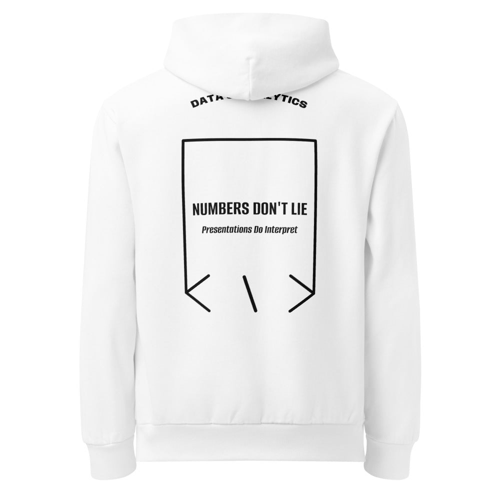 Numbers Don't Lie — White Black back mockup