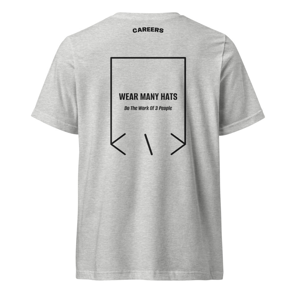 Wear Many Hats — Athletic Heather Black back mockup