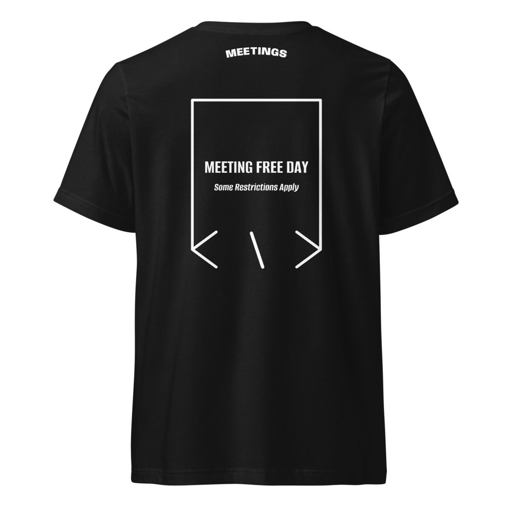 Meeting Free Day — Black White back mockup