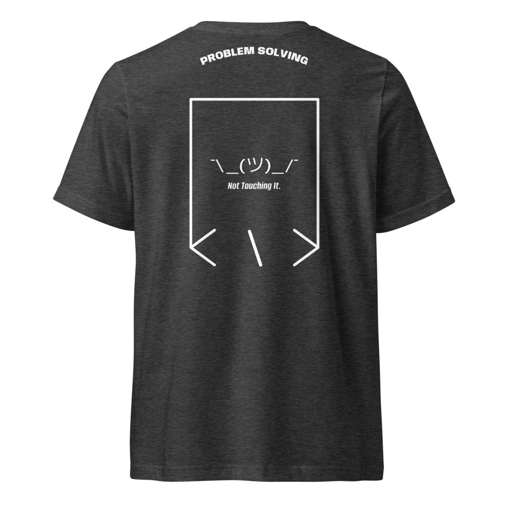 ¯\_(ツ)_/¯ — Dark Grey Heather White back mockup
