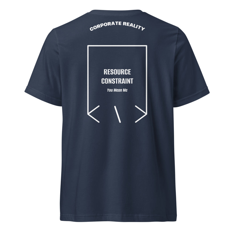 Resource Constraint — Navy White back mockup