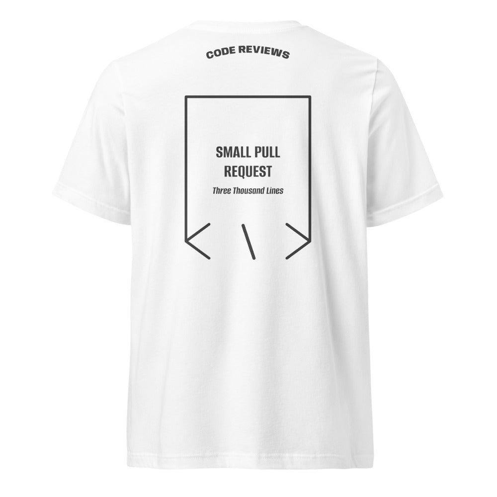 Small Pull Request — White Dark Grey Heather back mockup