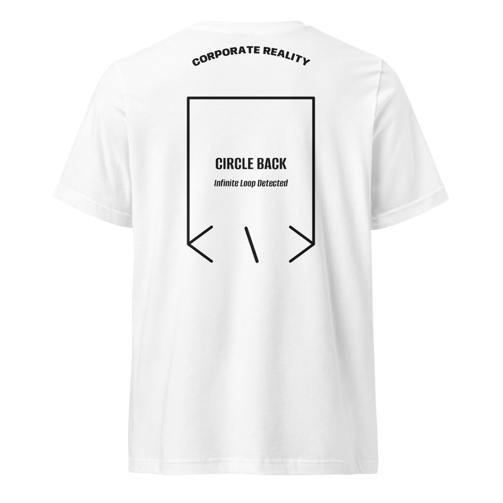 Circle Back — White Black back mockup