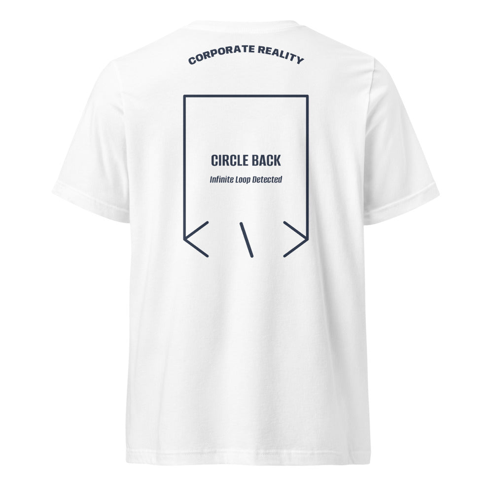 Circle Back — White Navy back mockup