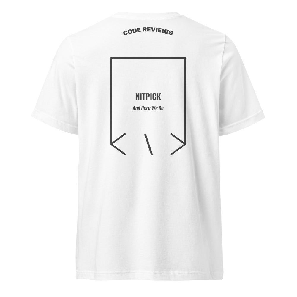Nitpick — White Dark Grey Heather back mockup