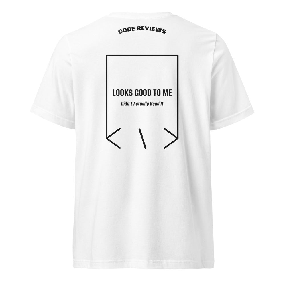 Looks Good To Me — White Black back mockup