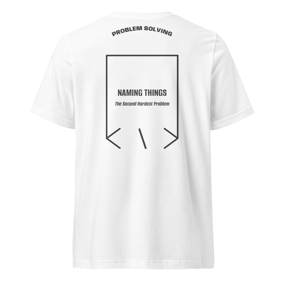Naming Things — White Dark Grey Heather back mockup