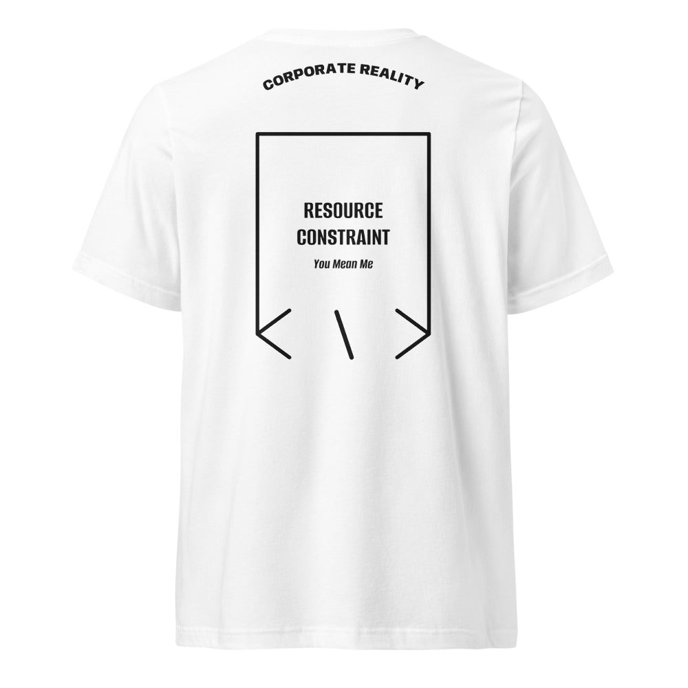 Resource Constraint — White Black back mockup