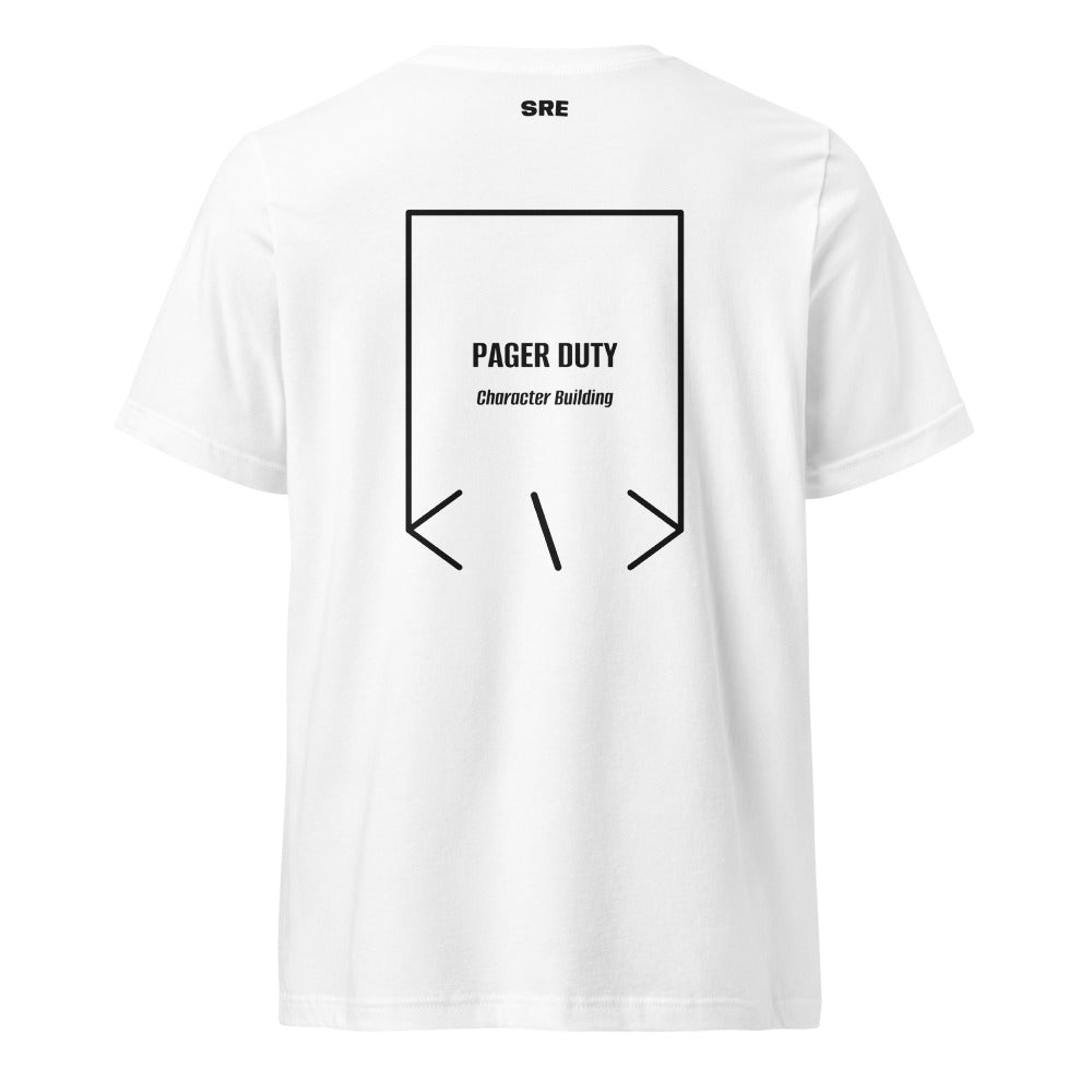 Pager Duty — White Black back mockup