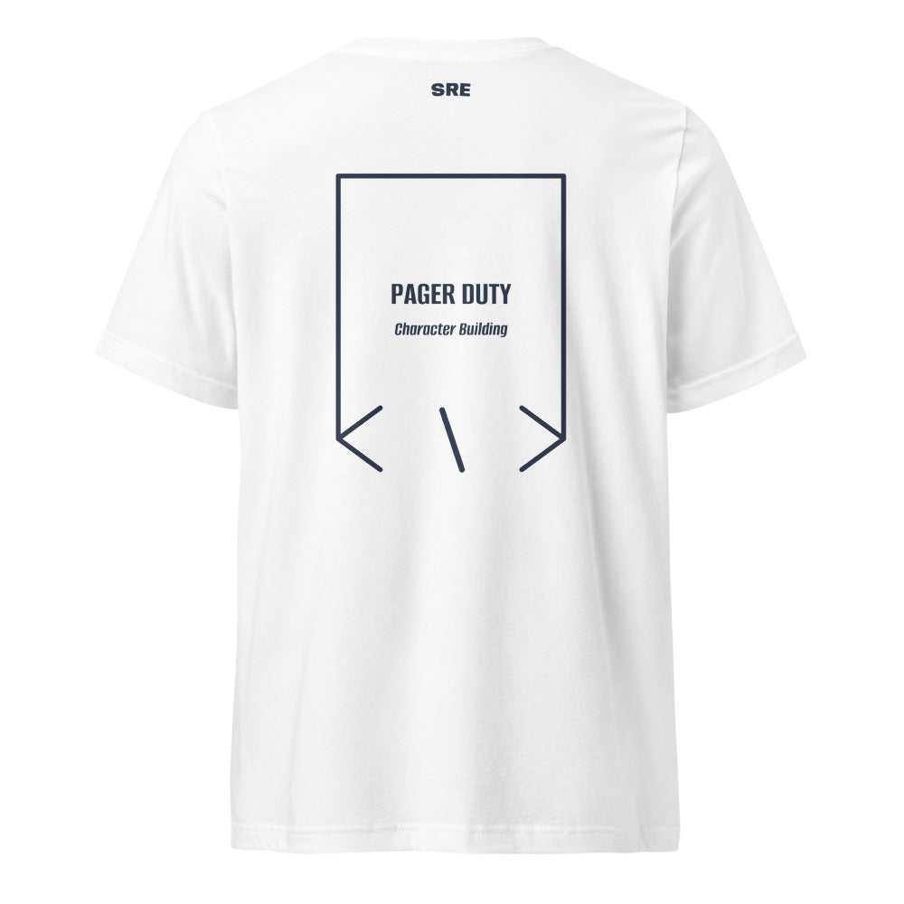 Pager Duty — White Navy back mockup