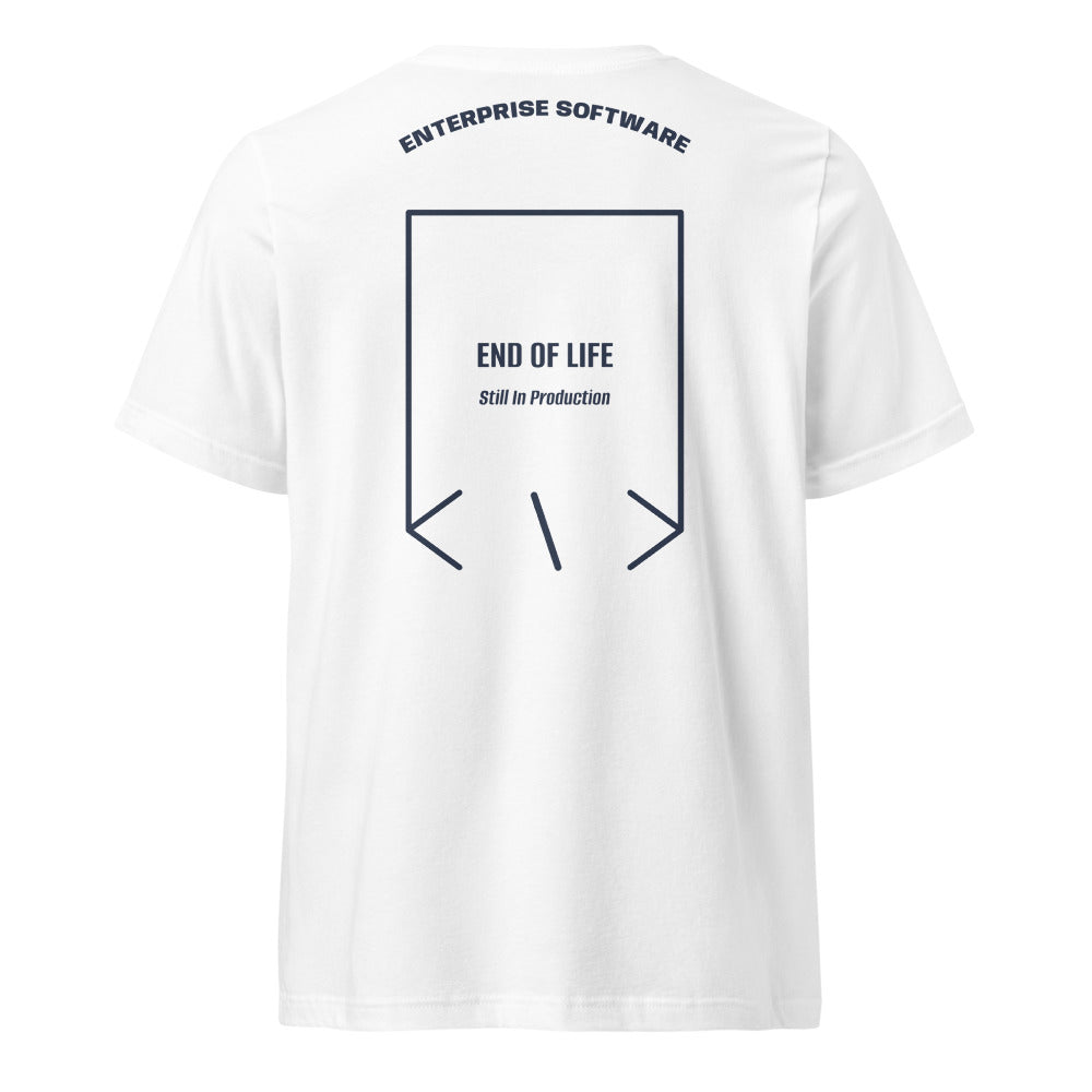 End Of Life — White Navy back mockup