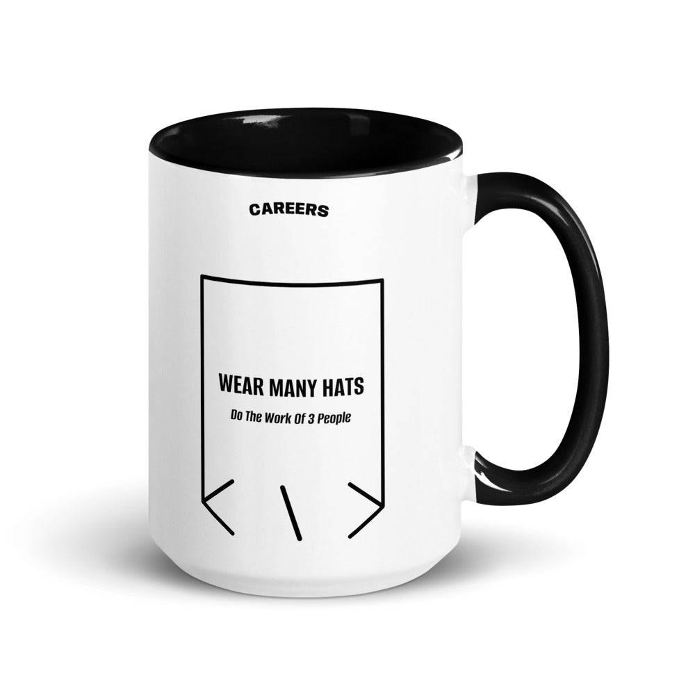 Wear Many Hats — Black Black back mockup (15 oz)