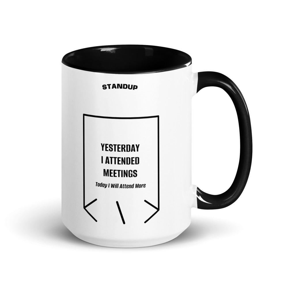 Yesterday I Attended Meetings — Black Black back mockup (15 oz)