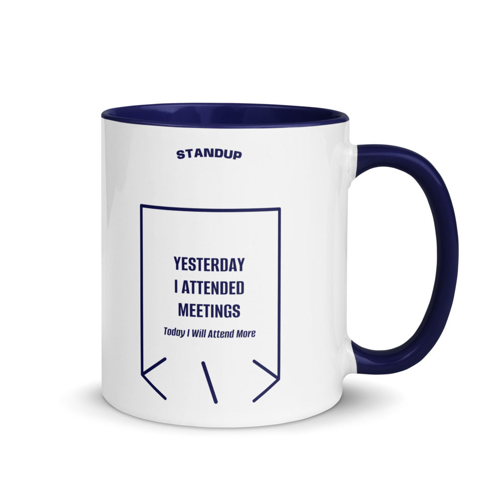 Yesterday I Attended Meetings — Dark Blue Dark Blue back mockup (11 oz)