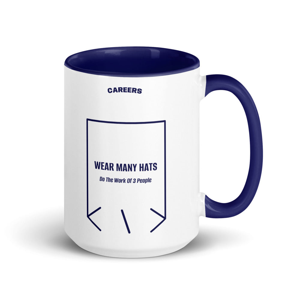 Wear Many Hats — Dark Blue Dark Blue back mockup (15 oz)