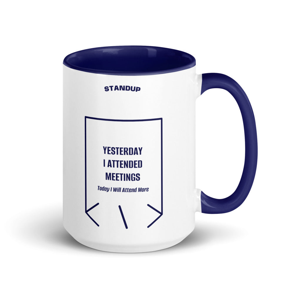 Yesterday I Attended Meetings — Dark Blue Dark Blue back mockup (15 oz)