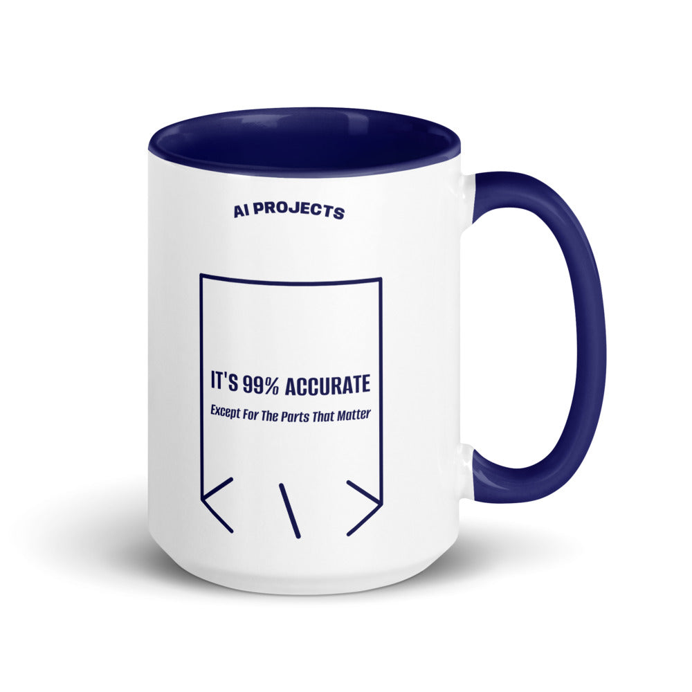 It's 99% Accurate — Dark Blue Dark Blue back mockup (15 oz)