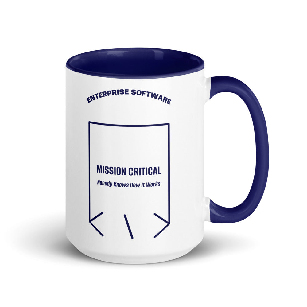 Mission Critical — Dark Blue Dark Blue back mockup (15 oz)
