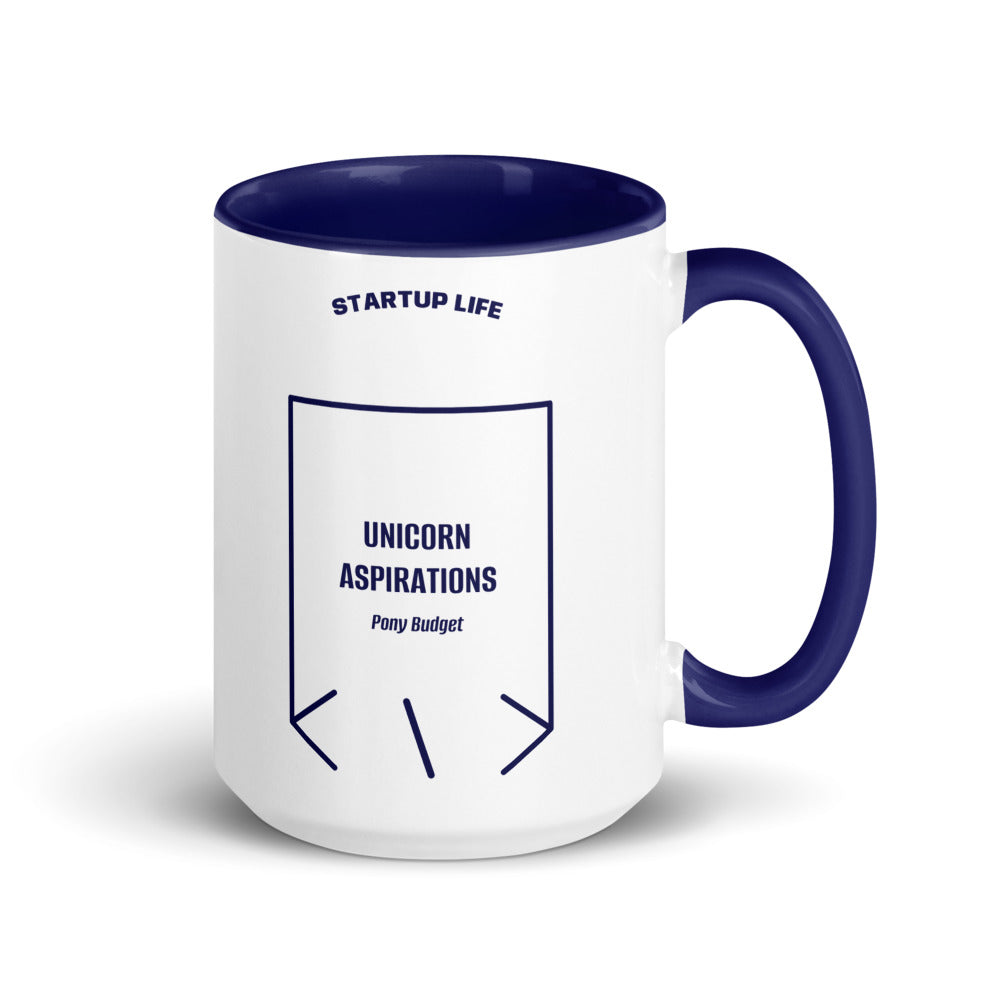 Unicorn Aspirations — Dark Blue Dark Blue back mockup (15 oz)
