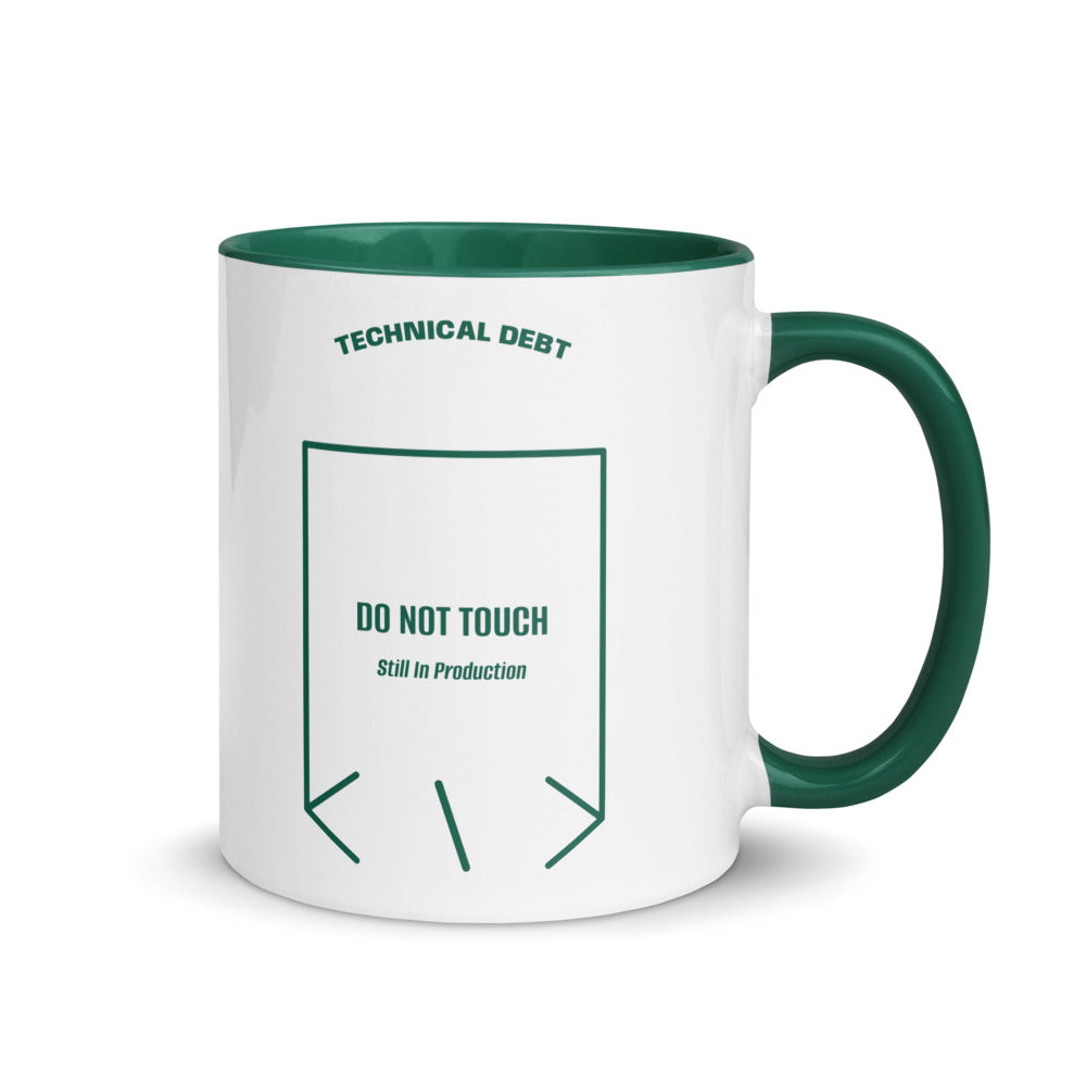 Do Not Touch — Dark Green Dark Green back mockup (11 oz)