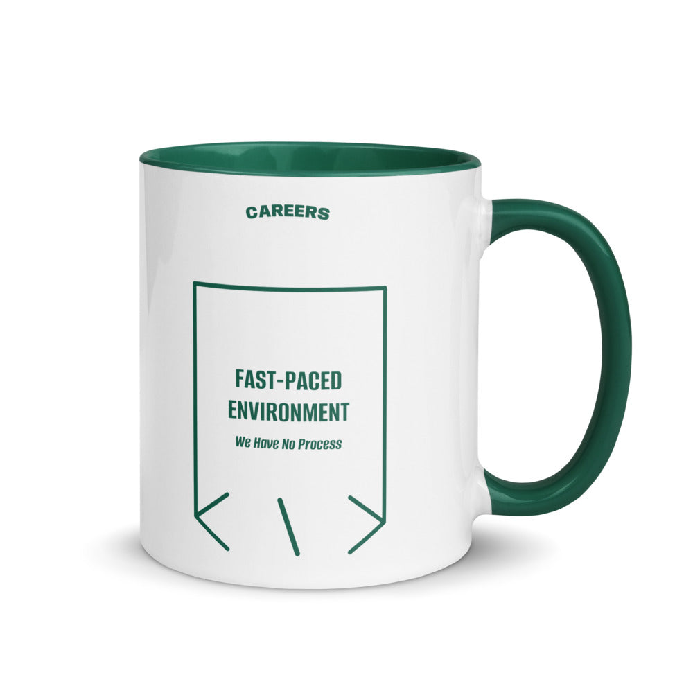 Fast-Paced Environment — Dark Green Dark Green back mockup (11 oz)