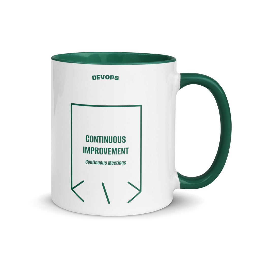 Continuous Improvement — Dark Green Dark Green back mockup (11 oz)