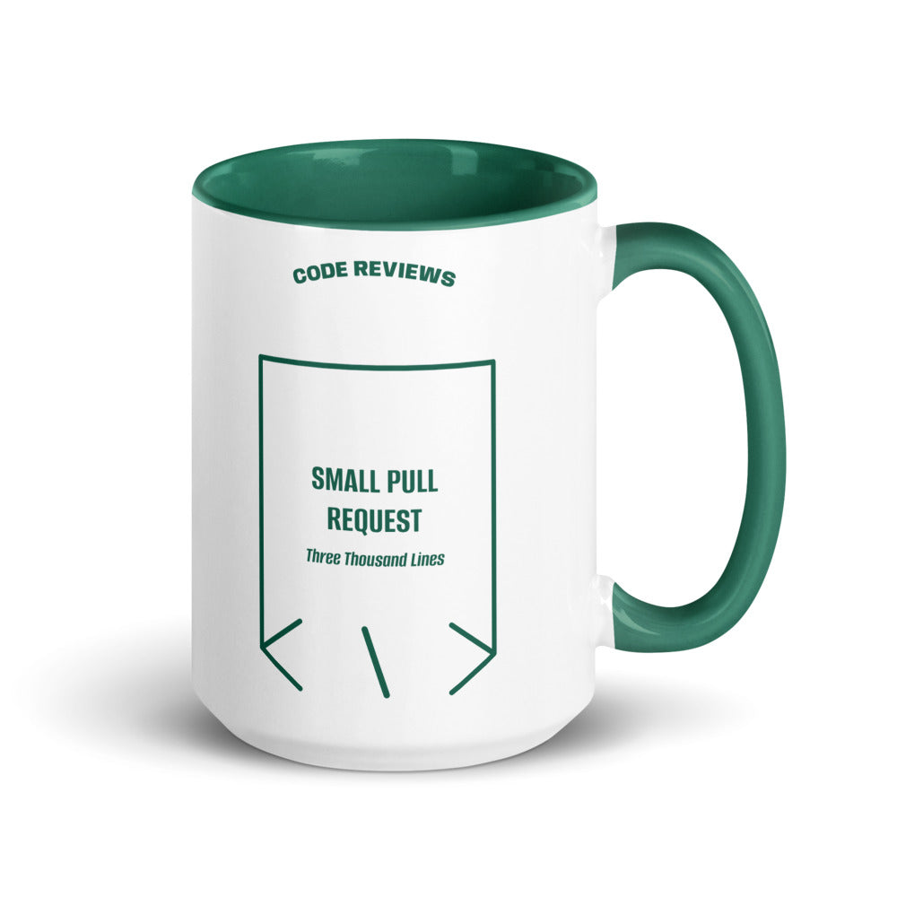 Small Pull Request — Dark Green Dark Green back mockup (15 oz)