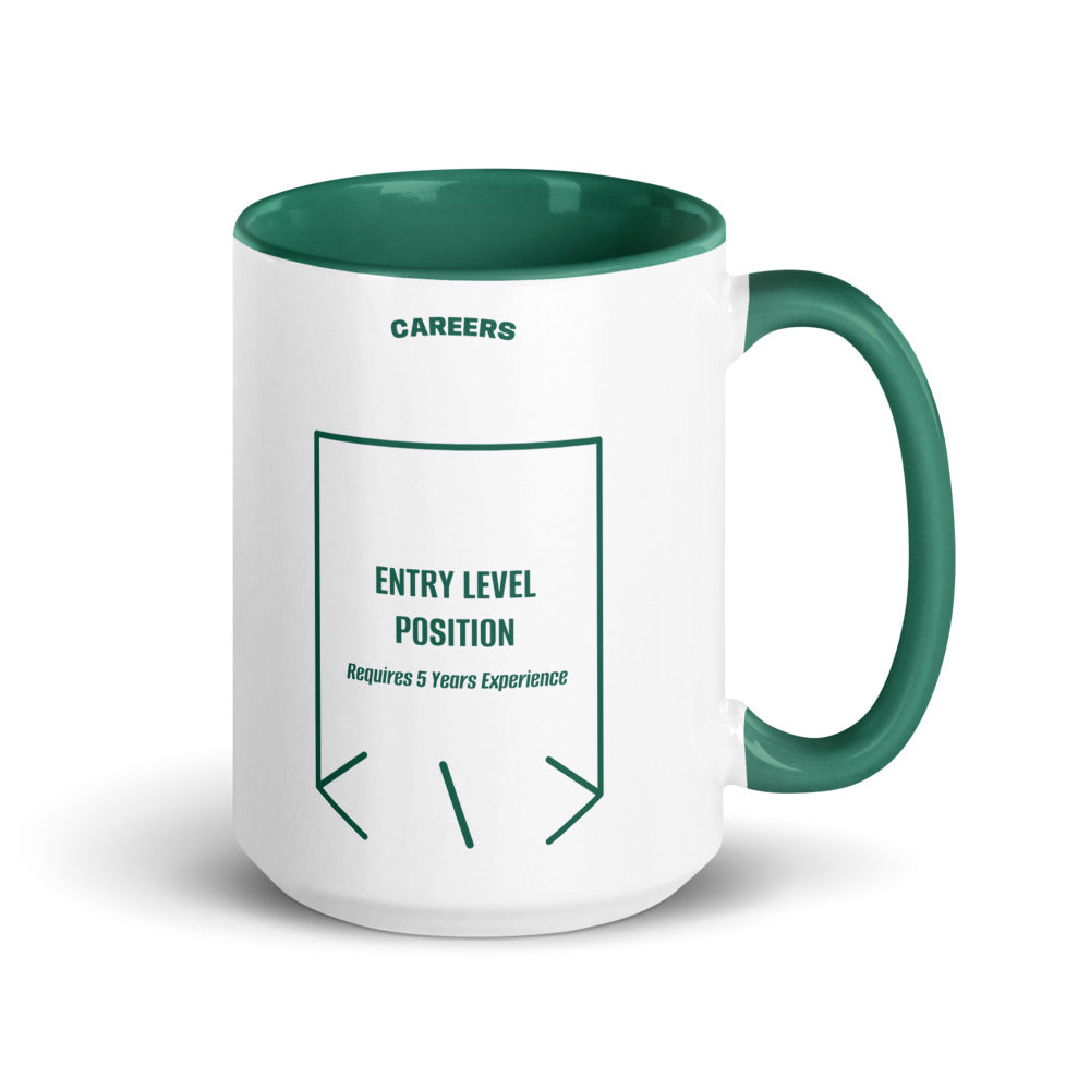 Entry Level Position — Dark Green Dark Green back mockup (15 oz)