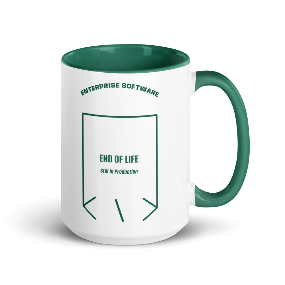End Of Life — Dark Green Dark Green back mockup (15 oz)