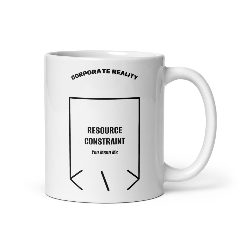 Resource Constraint — White Black back mockup (11 oz)