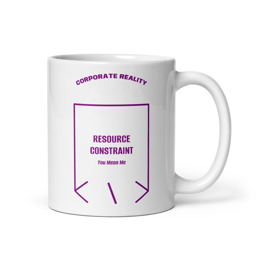 Resource Constraint — White Purple back mockup (11 oz)