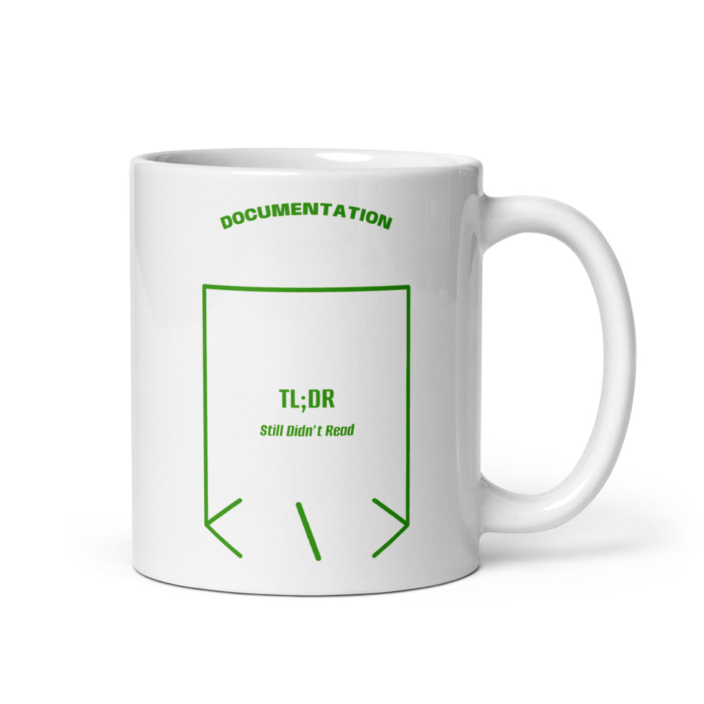 TL;DR — White Green back mockup (11 oz)