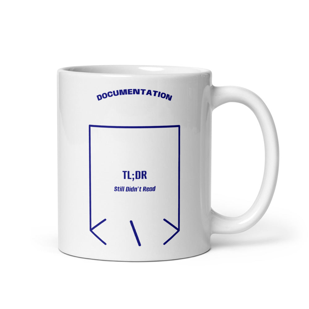 TL;DR — White Navy back mockup (11 oz)