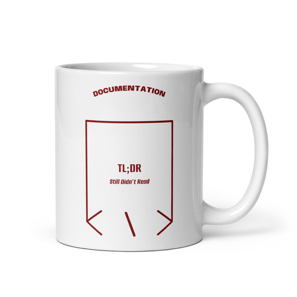 TL;DR — White Maroon back mockup (11 oz)