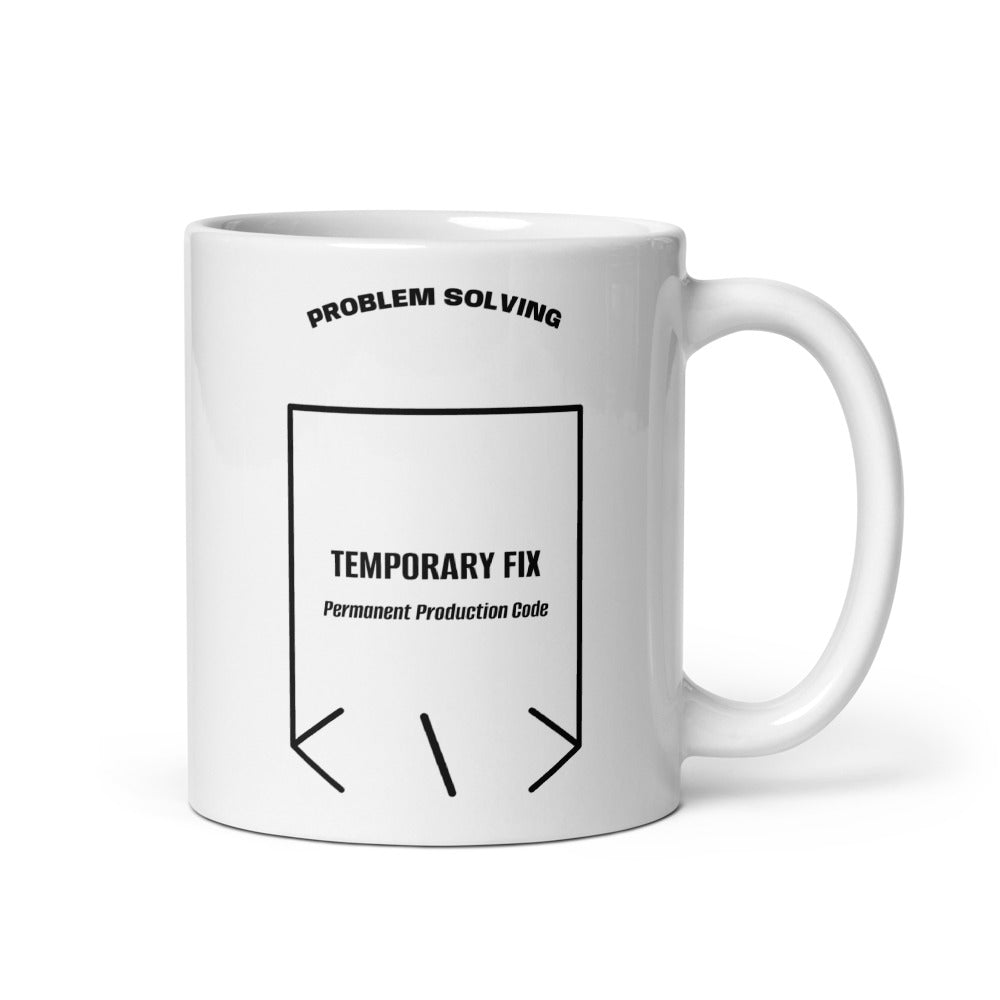 Temporary Fix — White Black back mockup (11 oz)