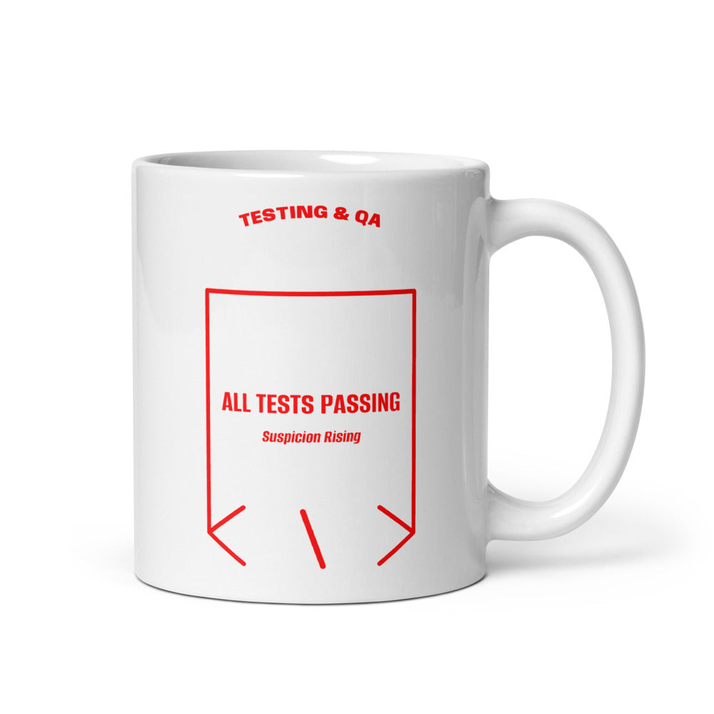 All Tests Passing — White Red back mockup (11 oz)