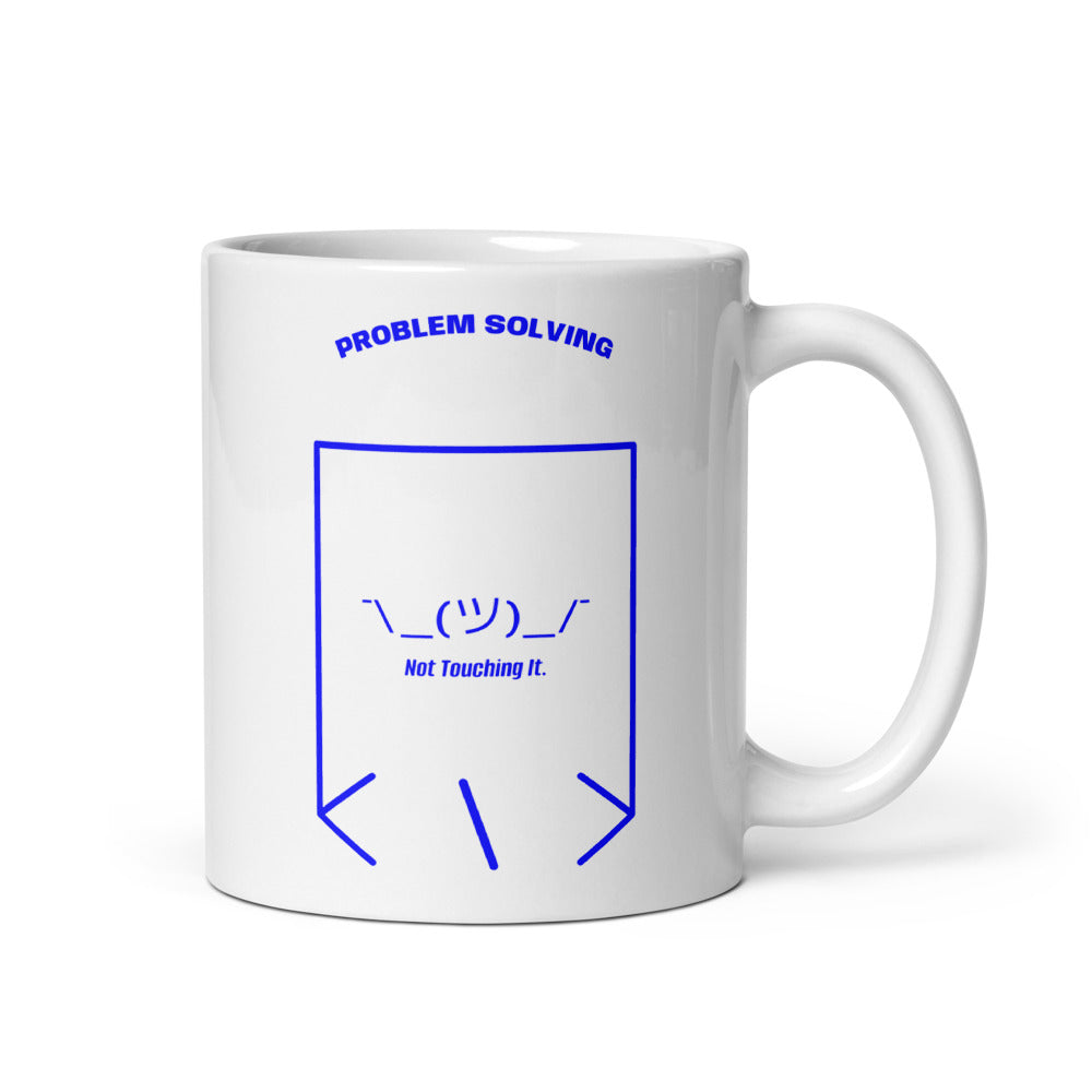 ¯\_(ツ)_/¯ — White Blue back mockup (11 oz)