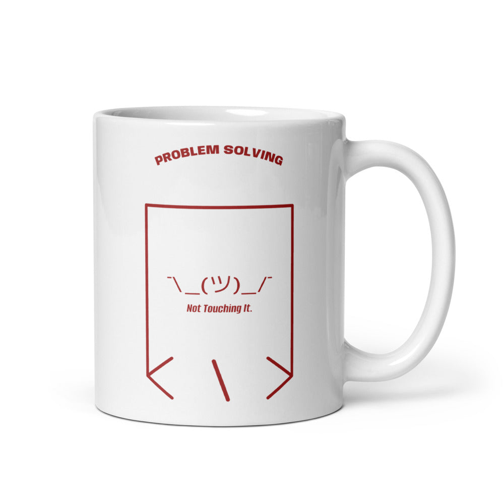 ¯\_(ツ)_/¯ — White Brown back mockup (11 oz)