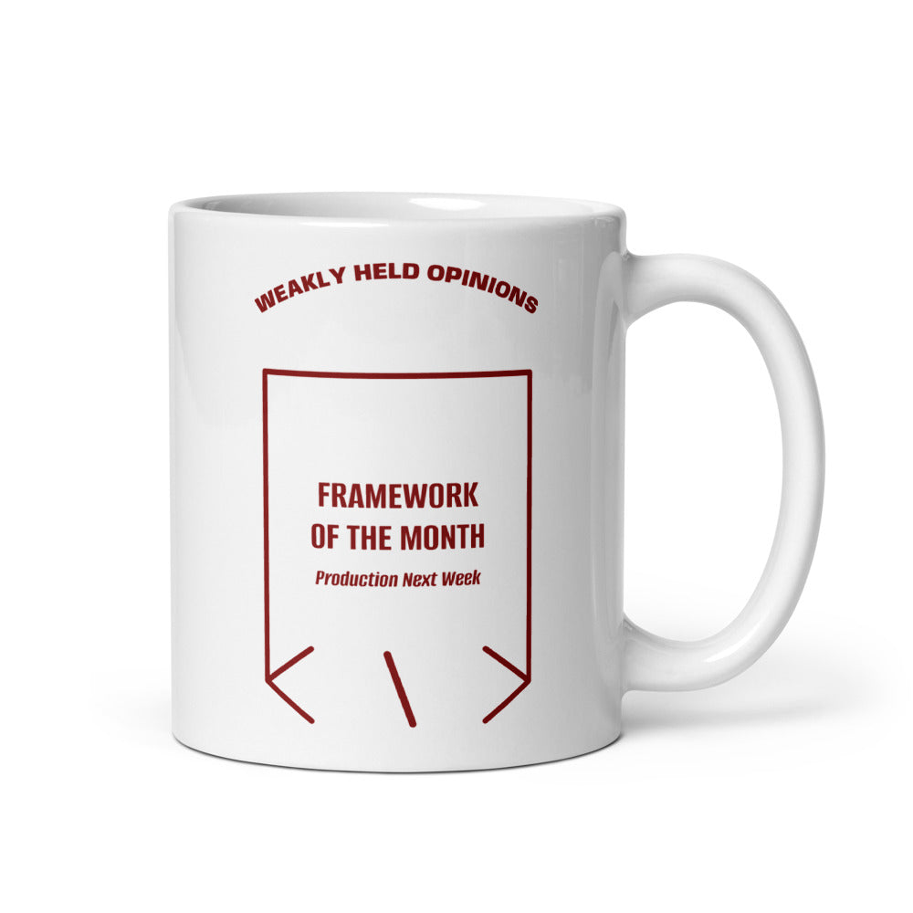 Framework Of The Month — White Maroon back mockup (11 oz)