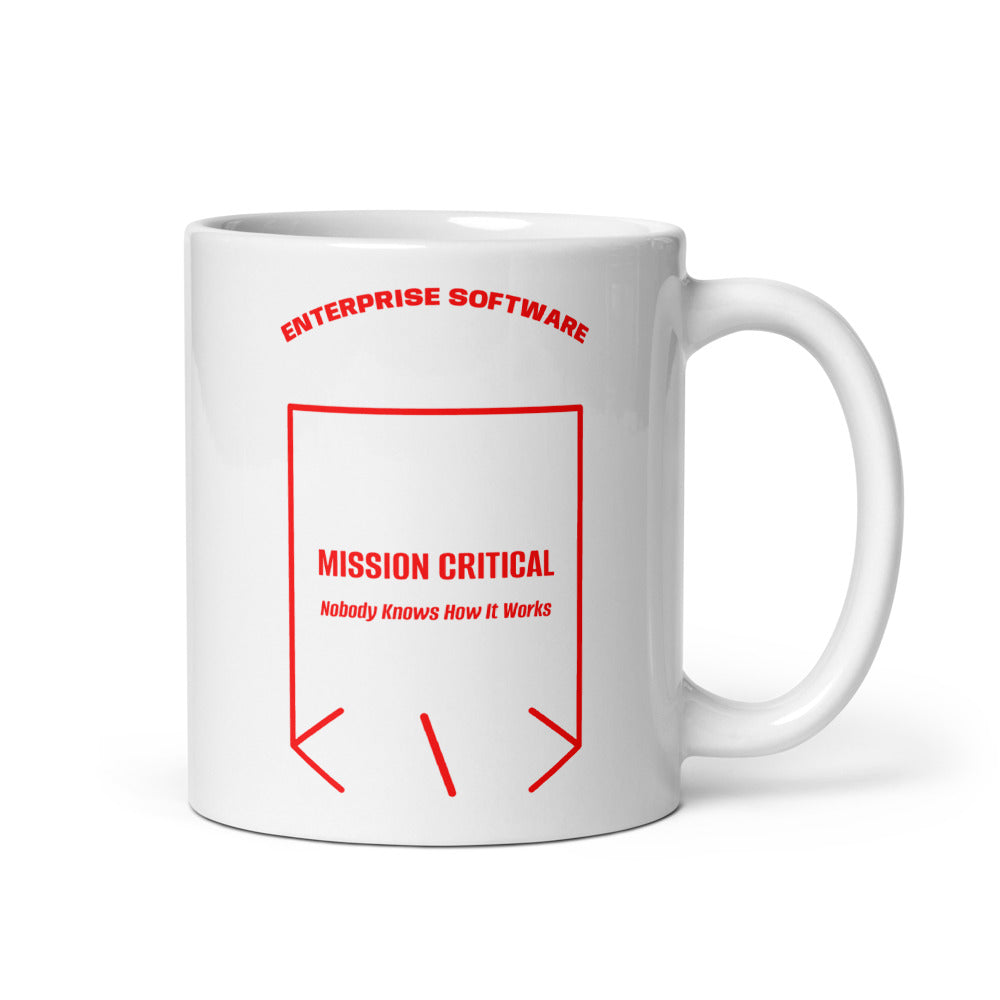 Mission Critical — White Red back mockup (11 oz)
