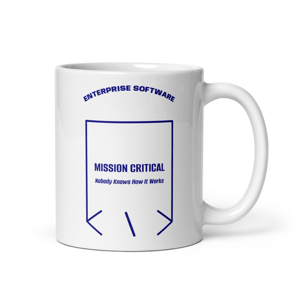 Mission Critical — White Navy back mockup (11 oz)