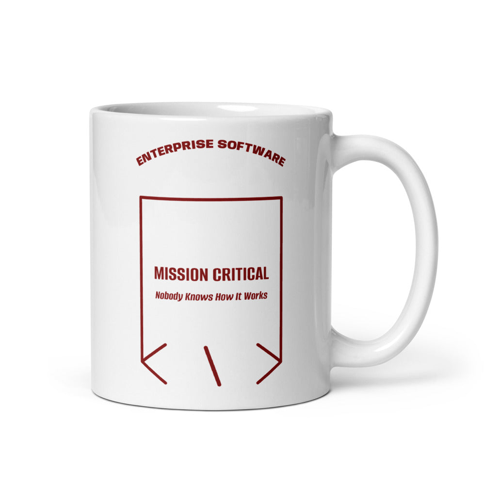 Mission Critical — White Maroon back mockup (11 oz)