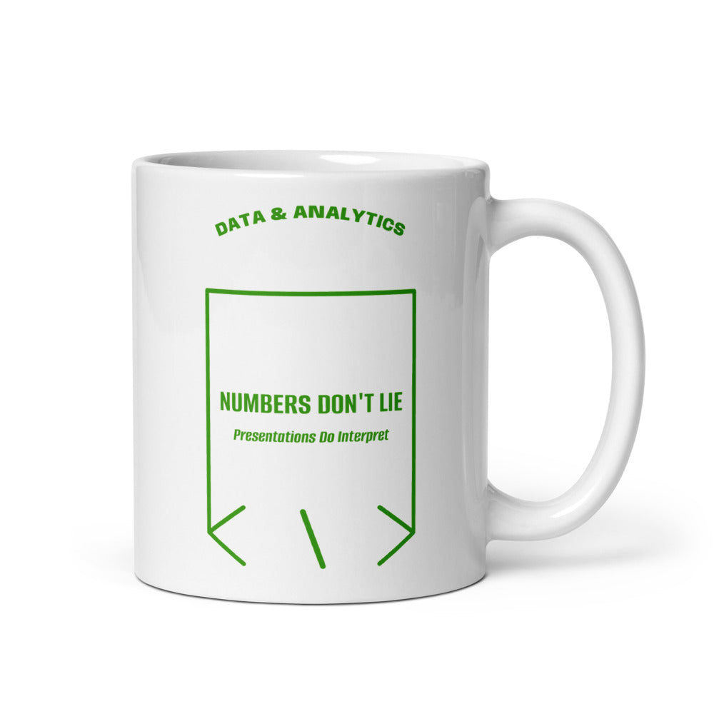 Numbers Don't Lie — White Green back mockup (11 oz)