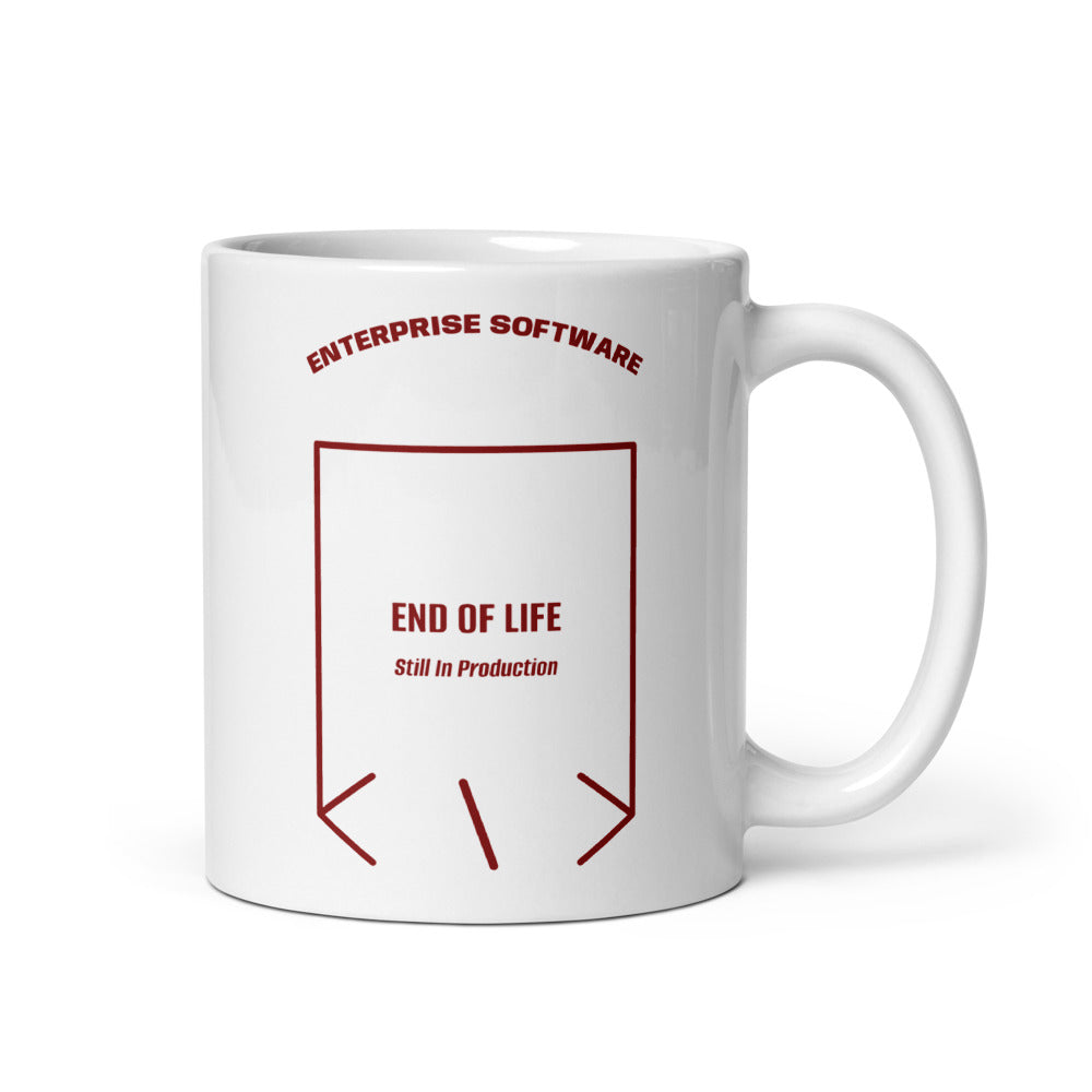 End Of Life — White Maroon back mockup (11 oz)