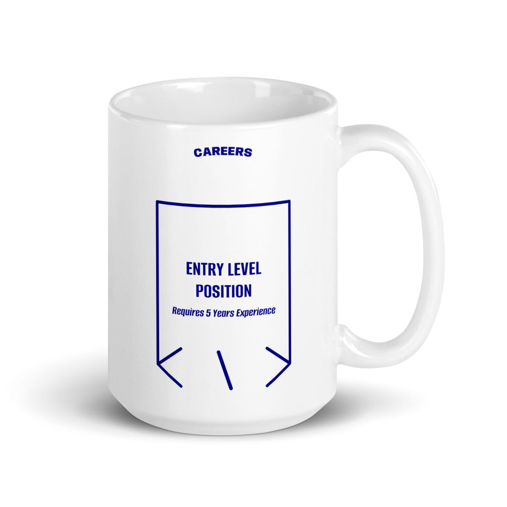 Entry Level Position — White Navy back mockup (15 oz)