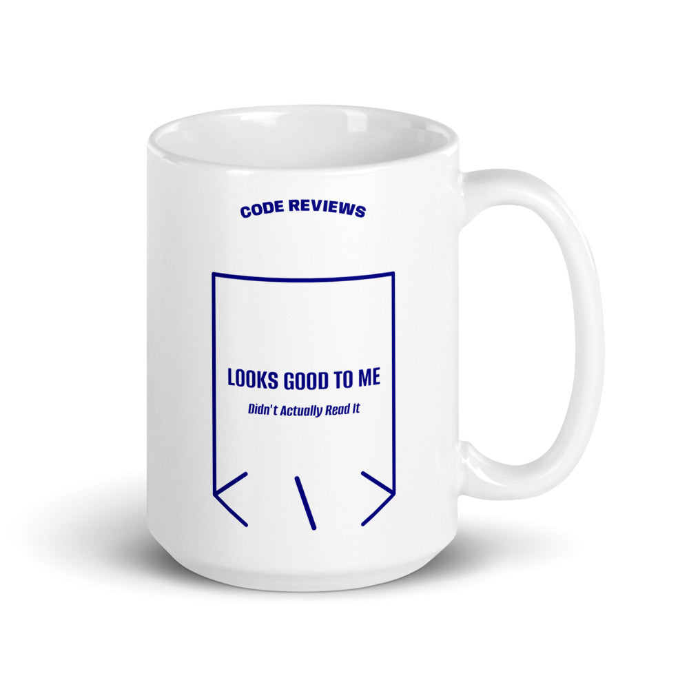 Looks Good To Me — White Navy back mockup (15 oz)