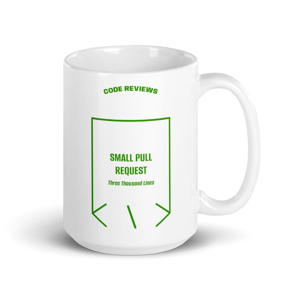 Small Pull Request — White Green back mockup (15 oz)