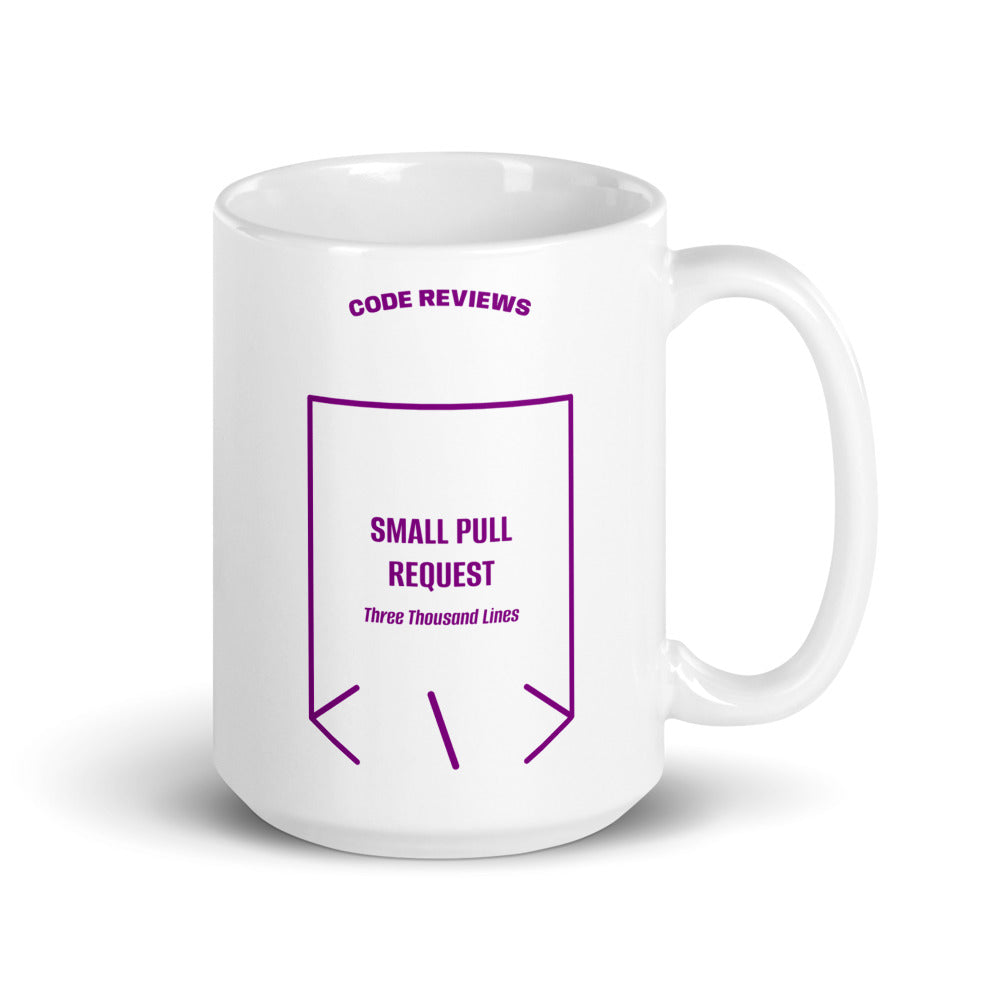 Small Pull Request — White Purple back mockup (15 oz)